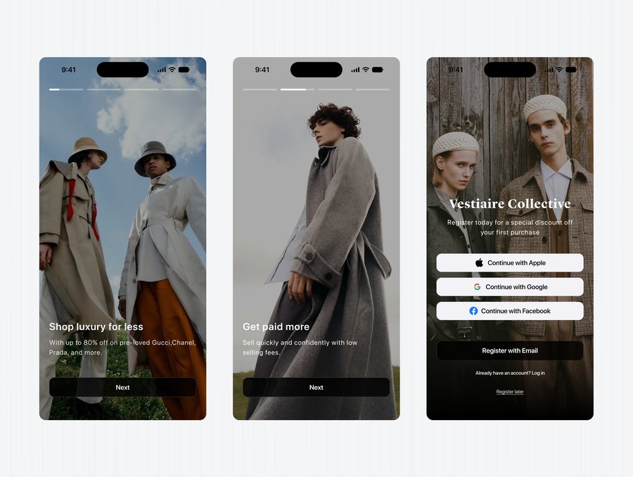 Fashion Onboarding design
