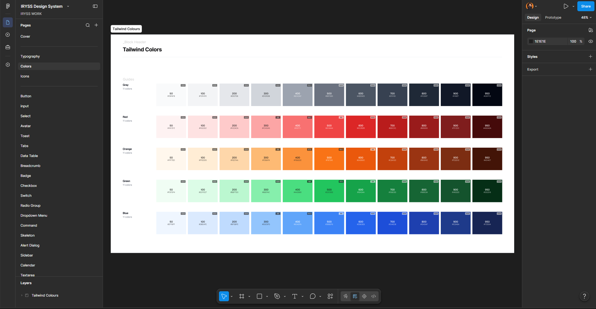Design System Color Palette 2
